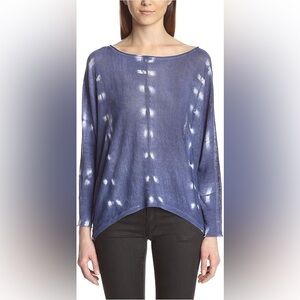 Acrobat Women's Medium/Large Hi-Low Dolman Pullover Tie Dye Wide Neck Knit